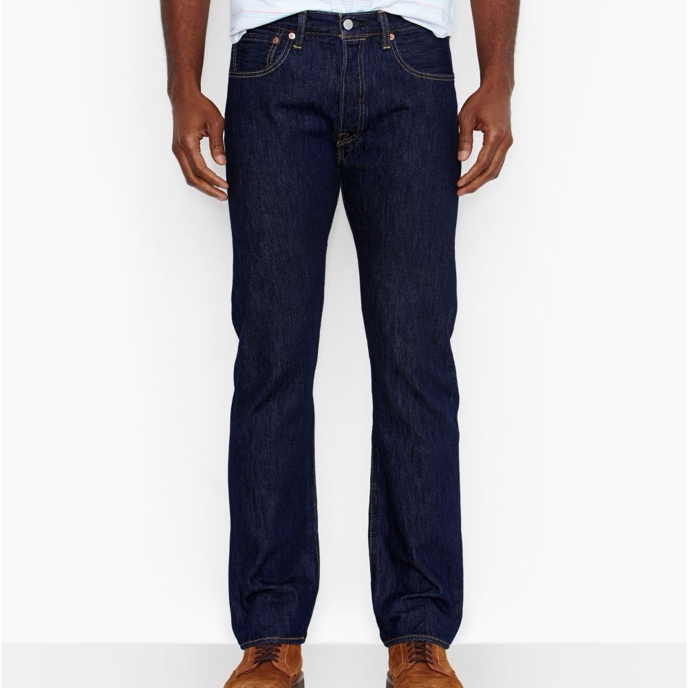 Levi’s Men's 501 Original Fit Jeans Straight Leg Dark Blue Size 38x32